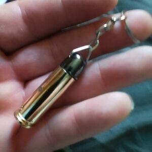 Bullet Keychain with Black and Gold Finish